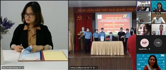 Lễ kỹ kết hợp tác giữa IIG Việt Nam và Trường Cao đẳng Du lịch Huế